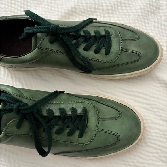 G.Brown Green Retro Leather Minimalist Sneaker - Picture 3 of 13
